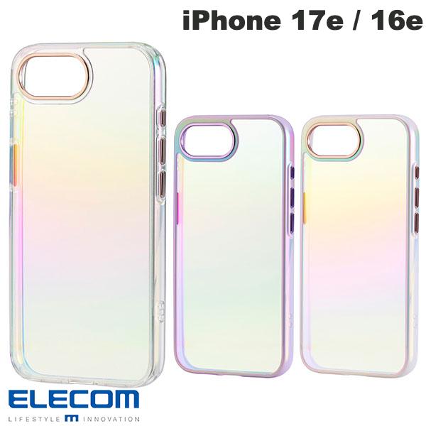 [2026] ELECOM iPhone 17e / 16e Hybrid Case &Me Aurora with Strap Sheet (Smartphone Case/Cover)