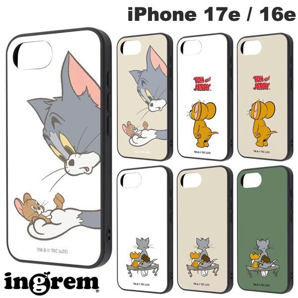 [2026] ingrem iPhone 17e / 16e Tom and Jerry maru Shock Absorption Bumper Hybrid Case (Smartphone Case/Cover)