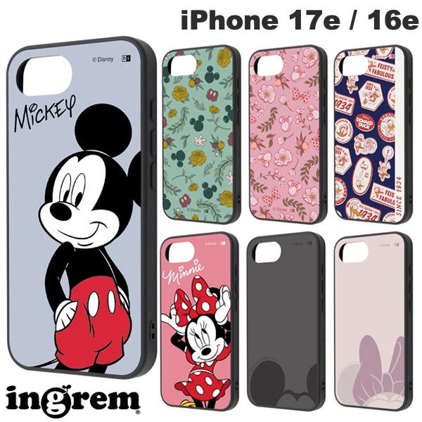 [2026] ingrem iPhone 17e / 16e 디즈니 maru 충격 흡수 범퍼 하이브리드 케이스 잉글렘 (스마트폰 케이스·커버) 미키 미니 도널드
