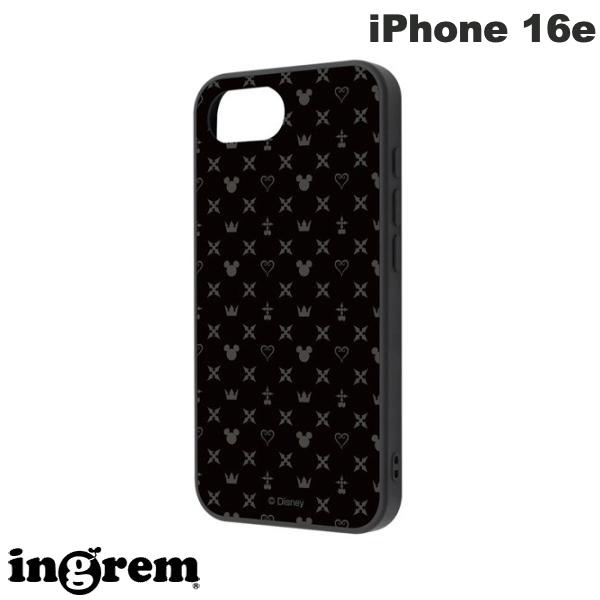 [2026] ingrem iPhone 17e / 16e maru Shock Absorption Bumper Hybrid Case Kingdom Hearts Symbol # IQ-DP50K4TB/KH009 Ingrem (Smartphone Case/Cover)