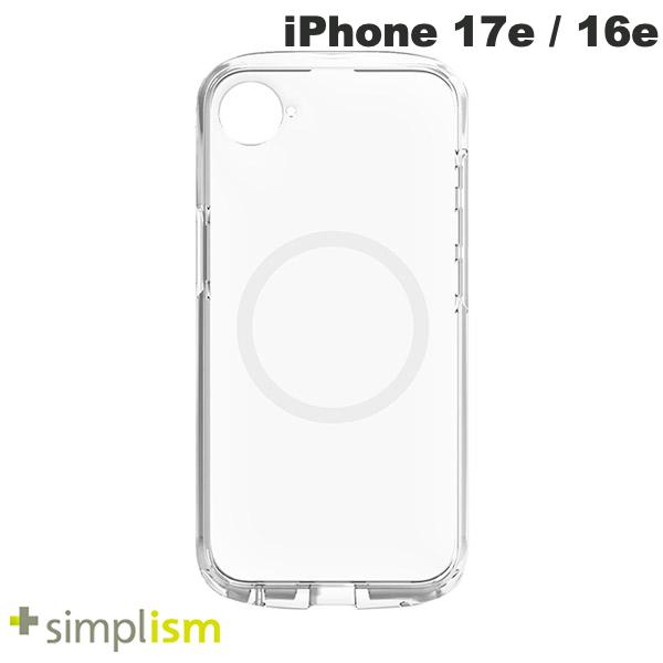 ［2026］トリニティ Simplism iPhone 17e / 16e [LIGHT SHIELD Solid] MagSafeアクセサリー対応 超精密設計 衝撃吸収 ハイブリッドクリアケース ホワイトリング # TRR-IP25S-LDSLMS-CWT シンプリズム (スマホケース・カバー)