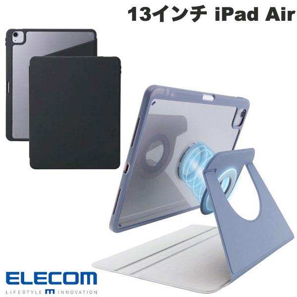 乐天商城 - ELECOM エレコム 13インチ iPad Air M4 (2026) / M3 (2025) / M2 (2024) フラップケース 360度回転 マグネット着脱 背面 (タブレット用キーボードケース)