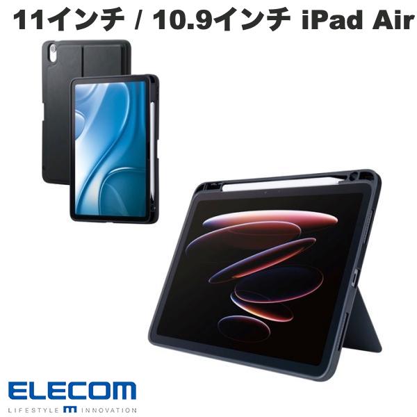 Rakuten - ELECOM エレコム 11インチ iPad Air M4 (2026) / M3 (2025) / M2 (2024) / 10.9インチ iPad Air 5 / 4 ソフトケース スタンド付き Apple Pencil収納 ブラック # TB-A25MUCSTBK エレコム (タブレットカバー・ケース)