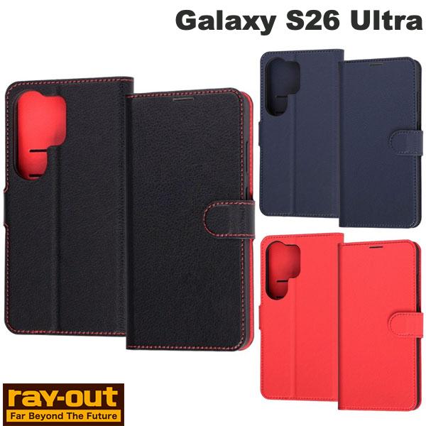Rakuten - ［2026］ Ray Out Galaxy S26 Ultra 手帳型レザーケース シンプル マグネット レイアウト (アンドロイドスマホケース・カバー)