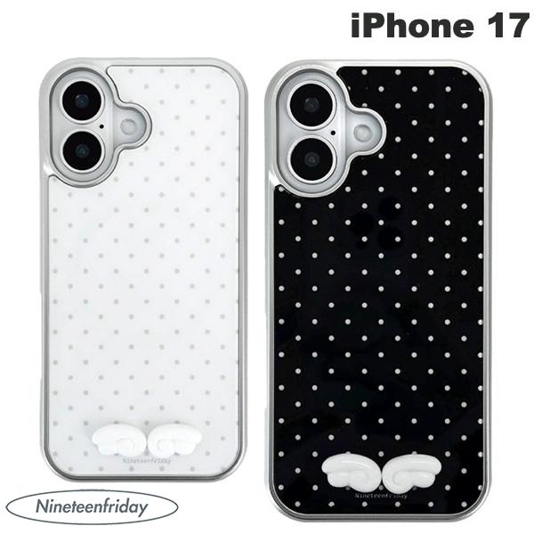 한국발[윤기 카와 그로시] Nineteenfriday iPhone 17 3D엔젤 윙 MagSafe 대응 그로시 케이스 나인틴 프라이데이(스마트폰 케이스·커버) 귀여운