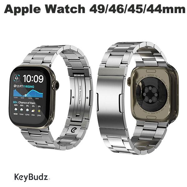 keyBudz Apple Watch 49 / 46 / 45 / 44 / 42mm Spectra プレミアムステンレスバンド ポリッシュシルバー # KB28466AW キーバズ (アップルウォッチ ベルト バンド) メンズ