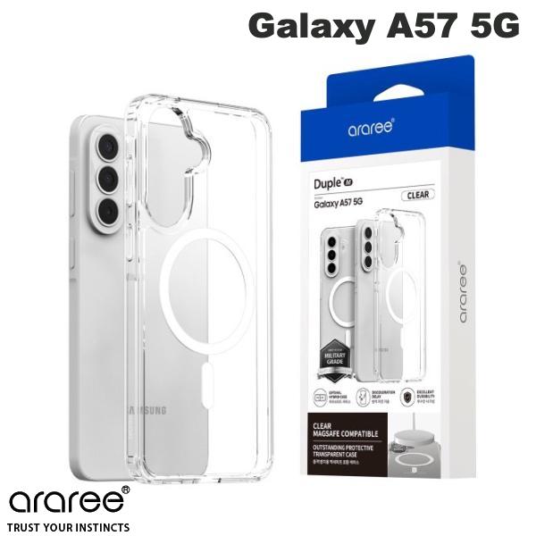 乐天商城 - ［2026］ araree Galaxy A57 5G DUPLE M クリア # AR28485A57 アラリー (アンドロイドスマホケース・カバー) MagSafe対応 衝撃吸収