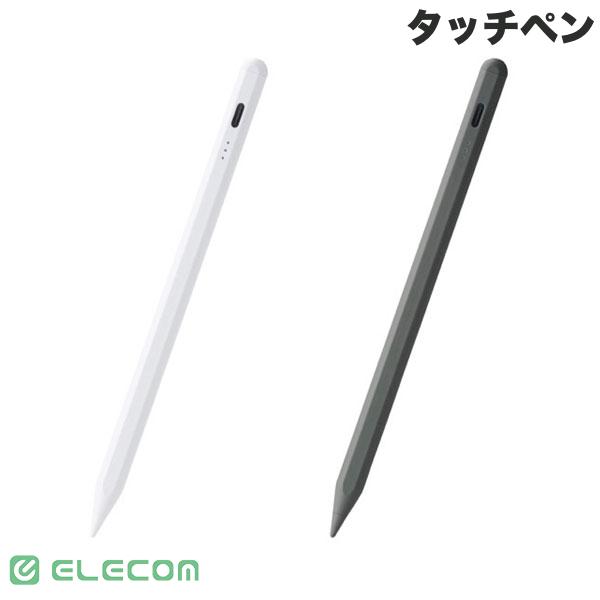 ELECOM エレコム タッチペン 充電式 iPad専用 パームリジェクション対応 傾き検知 磁気吸着 USB-C充電 ペン先交換 CtoCケーブル付属 (タッチペン)