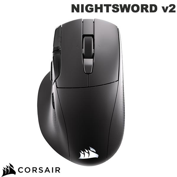 Corsair NIGHTSWORD v2 WIRELESS SD Stream Deck Bluetooth 5.2 / 2.4GHz ワイヤレス 有線 ゲーミングマウス # CHR-931E010-WW コルセア (マウス)