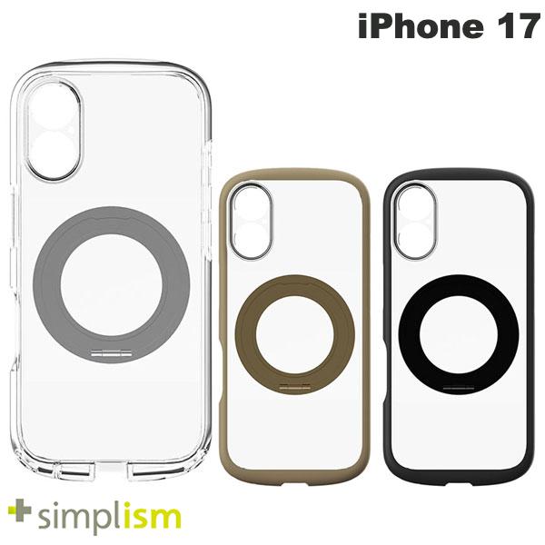 ［2025］トリニティ Simplism iPhone 17 [LIGHT SHIELD Solid MagStand] MagSafe対応 超精密設計 衝撃吸収 リングスタンド付きハイブリッドクリアケース シンプリズム (スマホケース・カバー)