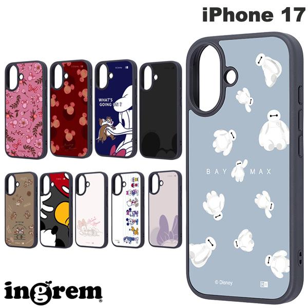 [2025] ingrem iPhone 17 디즈니 maru 충격 흡수 범퍼 하이브리드 케이스 잉글렘 (스마트폰 케이스 커버) 베이 맥스 칩 & 데일 미키 미니 도널드 캐릭터 귀여운