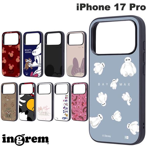 [2025] ingrem iPhone 17 Pro Disney Maru Shock Absorption Bumper Hybrid Case (Smartphone Case/Cover) Baymax Chip & Dale Mickey Minnie Character Cute