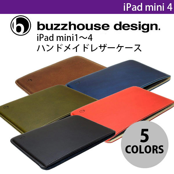 buzzhouse design iPad mini 1〜5 ハンドメイドレザーケース バズハウスデザイン (iPad mini　ケース)