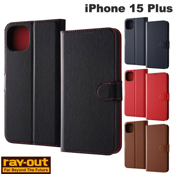 Ray Out iPhone 15 Plus Like standard 내충격 수첩형 가죽 케이스 심플 마그넷 레이아웃 (스마트폰 케이스 커버)
