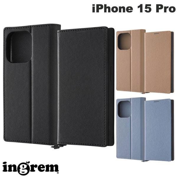 ingrem iPhone 15 Pro 내충격 수첩형 가죽 케이스 KAKU Durable 잉글렘(스마트폰 케이스·커버)