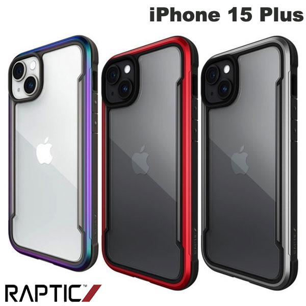 RAPTIC iPhone 15 Plus Shield 내충격 케이스 랩틱 (스마트폰 케이스 커버) 알루미늄 프레임 투명