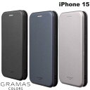 [ネコポス送料無料] 【在庫処分特価】 GRAMAS COLORS iPhone 15 EURO Passione PUレザー フォリオケース グラマス カラーズ (スマホケース・カバー)