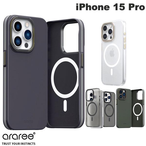 araree iPhone 15 Pro MagSafe 대응 케이스 AERO FRAME 아라리(스마트폰 케이스·커버)
