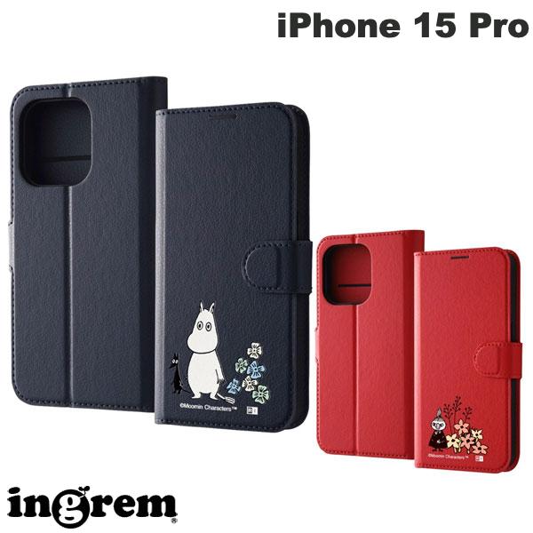 ingrem iPhone 15 Pro 무민 수첩형 가죽 케이스 심플 마그넷 잉글렘 (스마트폰 케이스·커버) 캐릭터 귀여운