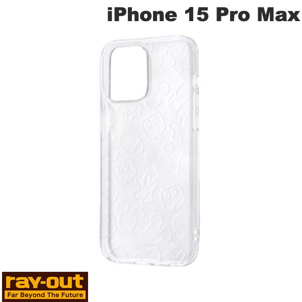 Ray Out iPhone 15 Pro Max 디즈니 Like standard TPU 소프트 케이스 반짝이 미키 마우스 # RT-DP44A/MKM 레이아웃 (스마트폰 케이스 커버) 투명 캐릭터 귀여운