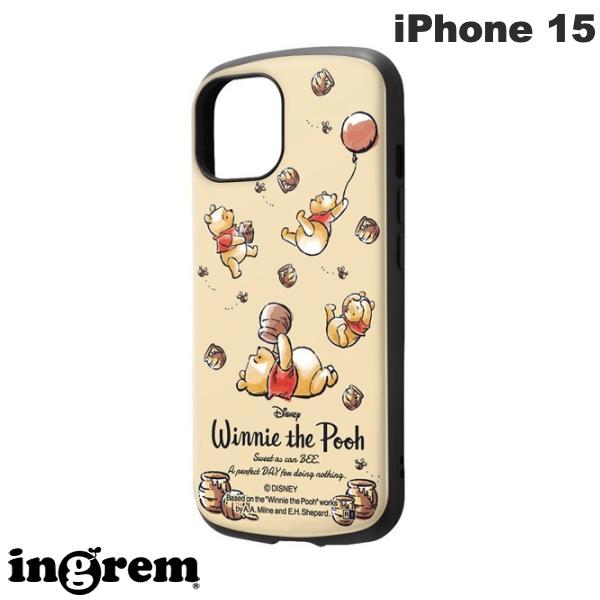 ingrem iPhone 15 ディズニー 耐衝撃ケース MiA プーさんとはちみつ # IN-DP41AC4/...