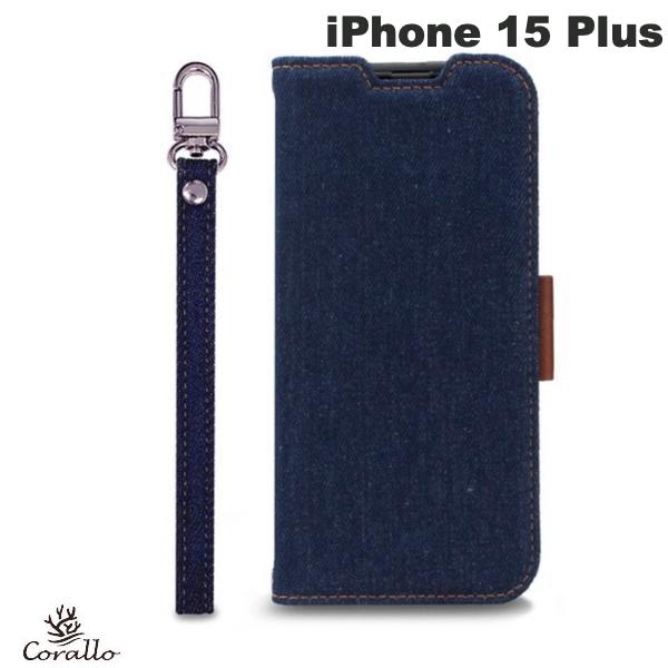 Corallo iPhone 15 Plus NU JEANS Flip Case INDIGO # CR_IOBCSDNNJ_ID Corallo (Smartphone Case/Cover) Hand Strap