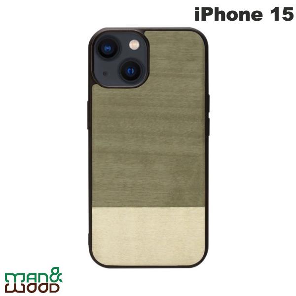マンアンドウッド スマホケース メンズ [ネコポス送料無料] Man & Wood iPhone 15 MagSafe対応 天然木ケース Einstein # I25503i15 マンアンドウッド (スマホケース・カバー)