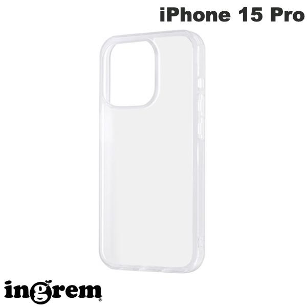 ingrem iPhone 15 Pro ガラスハイブリッドケース マット クリア # IS-P42CC11/MCM イングレム (スマホ..