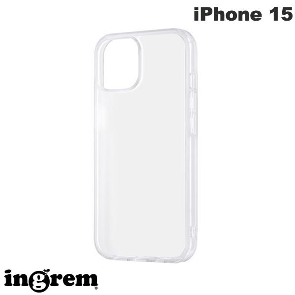 ingrem iPhone 15 ガラスハイブリッドケース マット クリア # IS-P41CC11/MCM イングレム (スマホケー..