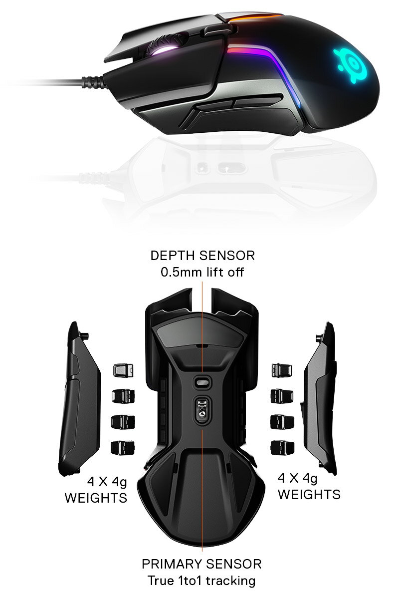 【マラソンクーポン有】 SteelSeries Rival 600 光学式 ゲーミングマウス # 62446 スティールシリーズ (マウス)