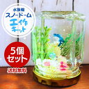 【工作キット】スノードームお買い得5個セット! 小学生 夏休み 自由研究 工作 イベント 子ども会 手作りワークショップに 男の子 女の子 低学年 高学年