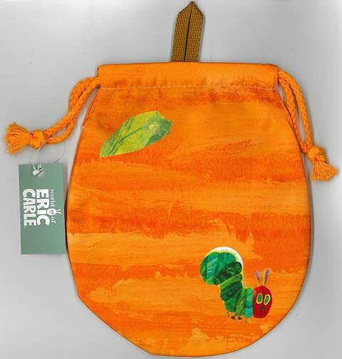 H150−67 エリック・カール 巾着・オレンジ/バーゲンブック{the world of ERiC CARLE 学研ステイフル ホ..