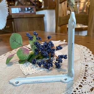 【送料無料】 アイアンブラケットS ホワイト2個セット 幅3横12.5縦12.5 アンティーク風 ブラケット インテリア シンプル 棚受け アイアンブラケット ホワイト [2]