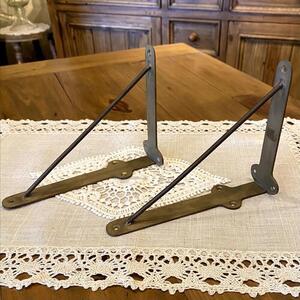 樂天商城 - 【送料無料】　BRASS シュルフサポートS　ゴールド　2個セット　幅45mm横170mm縦130mm　アンティーク風 ブラケット インテリア　棚受け