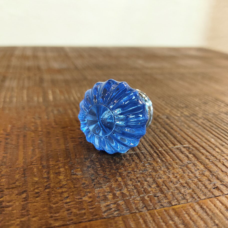 取っ手 パンプキン ブルー クリア 青 ドアノブ つまみ 引き出し チェストノブ ノブ ハンドル 金具 アク..