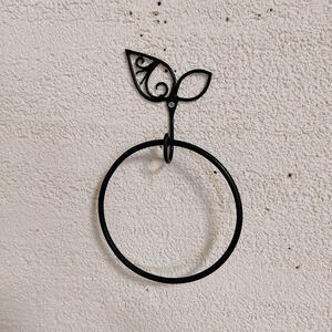 【送料無料】スクロールリーフタオルハンガー シャビー インテリア サニタリー タオルハンガー タオルホルダー アイアン タオルリング タオルバー インテリア雑貨 PRAH262