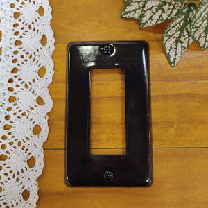 ホーロースイッチプレート3穴 BK スイッチカバー スイッチプレート プレート スイッチ ホーロー 琺瑯 DIY 黒 リフォーム 新築 EN-005-3BK