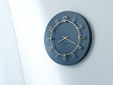 【送料無料】 Luu(NV) ウォールクロック 時計 掛け時計 クロック 丸型 ネイビー シンプル インテリア プレゼント 雑貨 新築祝い CL-4317NV(3)