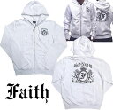 【★30%OFFクーポン★店内全品対応・11月4日09:59迄】アウトレット 訳あり フェイス コネクション メンズ パーカー スタッズ Faith Connexion ZIP HOODIE ホワイト