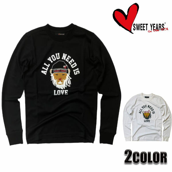 乐天商城 - 【★20％OFFクーポン★6月19日09:59迄】SWEET YEARS Tシャツ 長袖 メンズ ロングスリーブTシャツ ロゴロンT 10608SY ブラック M L XL スィートイヤーズ スイートイヤーズ