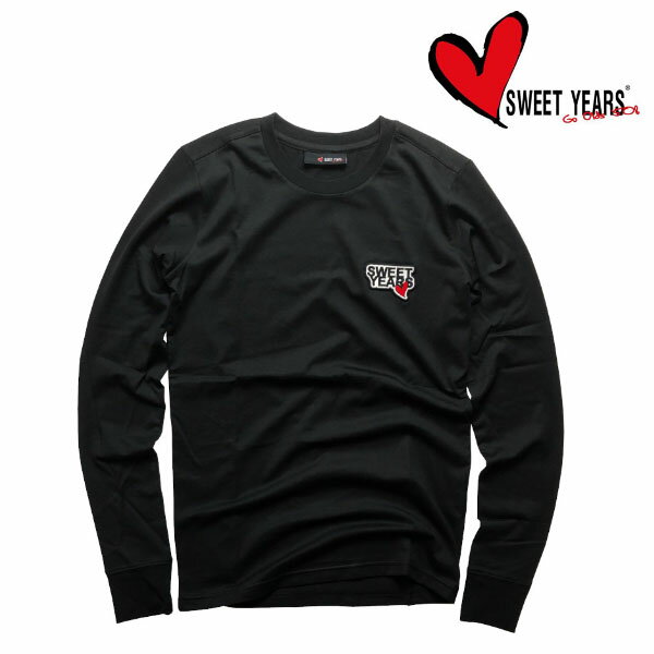 Rakuten - 【★MAX30％OFFクーポン★6月3日19:59迄】SWEET YEARS Tシャツ メンズ レディース ハートロゴ 半袖 tシャツ ロングtシャツ 長袖 ブラック M L XL 11603SY トップス イタリア サッカー SY32 スィートイヤーズ