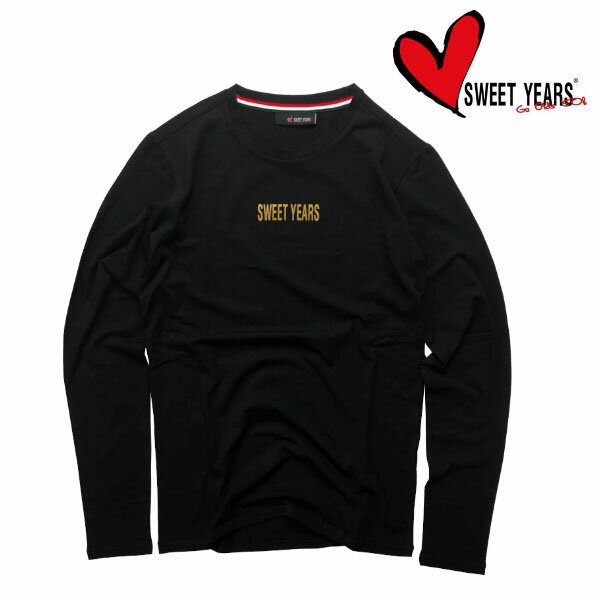 【★MAX30％OFFクーポン★5月27日01:59迄】SWEET YEARS Tシャツ メンズ レディース ハートロゴ 半袖 tシャツ ロングtシャツ 長袖 ブラック M L XL 11606SY トップス イタリア サッカー SY32 スィートイヤーズ