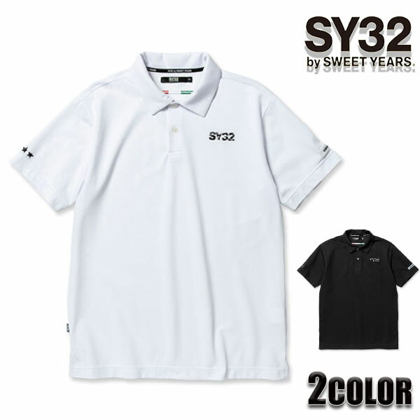 Rakuten - 【★MAX30％OFFクーポン★6月3日19:59迄】SY32 by SWEET YEARS ポロシャツ メンズ 父の日 半袖メンズ CAMO LOGO POLO SHIRTS 速乾性 12222 トップス エスワイサーティトゥバイスィートイヤーズ sy32 by sweet years