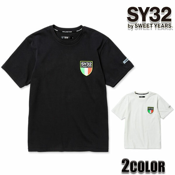 Rakuten - 【★MAX30％OFFクーポン★5月27日01:59迄】sy32 tシャツ SY32 by SWEET YEARS Tシャツ メンズ 半袖Tシャツ 12242mブラック ホワイト TSHIRT TEE トップス SWEET YEARS エスワイサーティトゥバイスィートイヤーズ