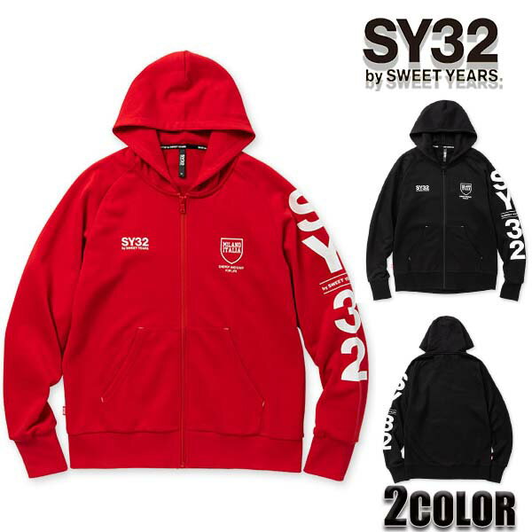 【★ポイント5倍＆20%OFFクーポン★5月27日12:00～5月31日23:59迄】SY32 正規品 SY32 by SWEET YEARS セットアップ パーカー メンズ パーカー シールドロゴフーディー TNS1712-2トップス アウター sy32 スウェット SWEET YEARS エスワイ32