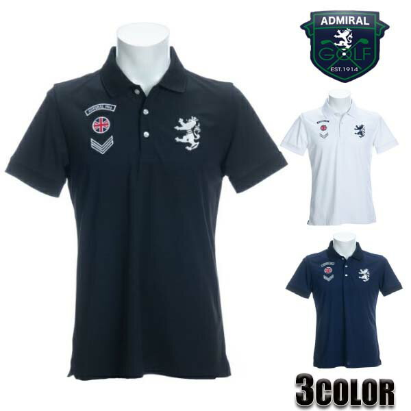 アドミラルゴルフ AdmiralGOLF アドミラル ポロシャツ 父の日 メンズ 半袖 ADMA024 ホワイト ブラック ネイビー Admiral