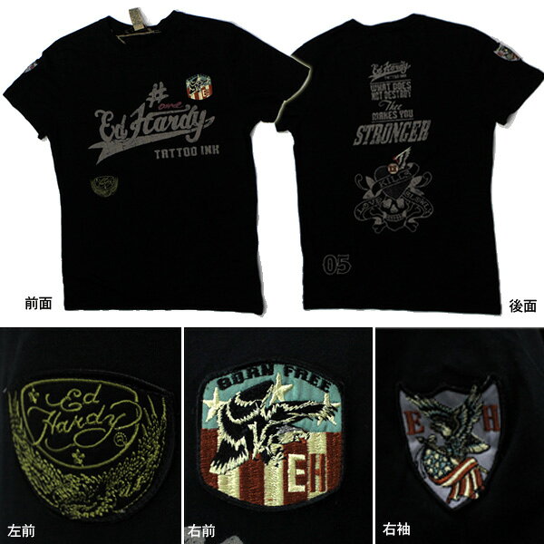 【★MAX2000円OFF★ポイント5倍★9月11日01:59迄】エドハーディー メンズ Ed Hardy LKS ラブキル ブラック A1DBDCLK M02ABPP052 エドハーディー Tシャツ エド・ハーディー edhardy タトゥー kitss-10003628 SOL ブランド.ファッション サンプル画像2