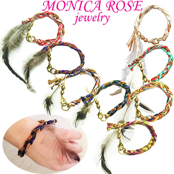 Rakuten - 【★ポイント5倍★6月3日20：00〜6月11日01：59迄】モニカローズ MONICA ROSE JEWELRY ブレスレット レディース Friendship フレンドシップ 羽 BR-FS