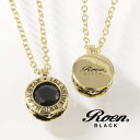 【★ポイント5倍★300円OFFクーポン★4月24日20：00～4月27日09：59迄】Roen ロエン Roen BLACK ネックレス 星 スター ロエン ブラック ペンダント STAR ゴールド キュービック ブラック ネックレス チェーンネックレス RO-609 アクセサリー ジュエリー