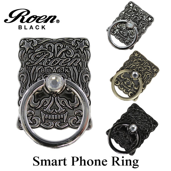 Roen ロエン Roen BLACK スマホリング スカル ロエン ブラック ロエン アクセサリー スマホリング ラインストーン iPhone ROSR-201 ROSR-202 ROSR-203 ROSR-204